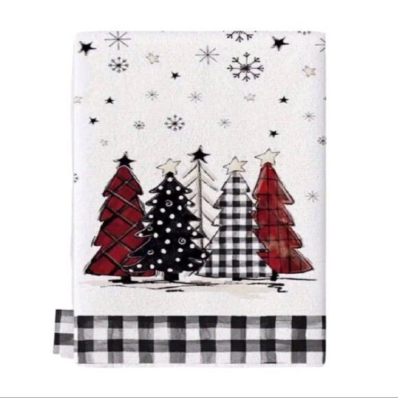 Christmas Trees Hand and Kitchen Towel NEW Fast Ship - Picture 1 of 2